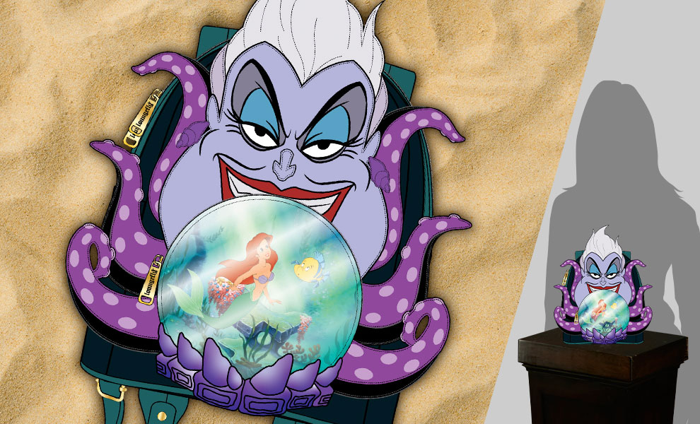 Gallery Feature Image of Villains Scene Ursula Crystal Ball Mini Backpack Apparel - Click to open image gallery