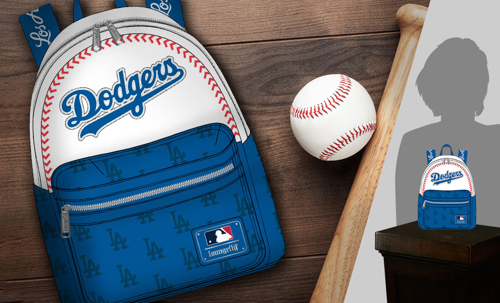 MLB Los Angeles Dodgers Baseball Seam Stitch Mini Backpack