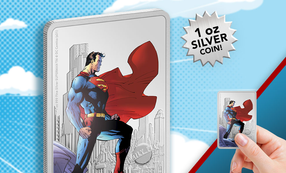 Gallery Feature Image of Superman: The Man of Steel Silver Coin Silver Collectible - Click to open image gallery