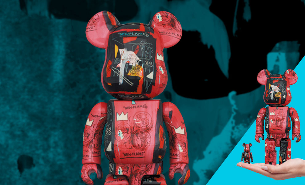 Gallery Feature Image of Be@rbrick Andy Warhol X Jean Michel Basquiat #1 100% & 400% Bearbrick - Click to open image gallery