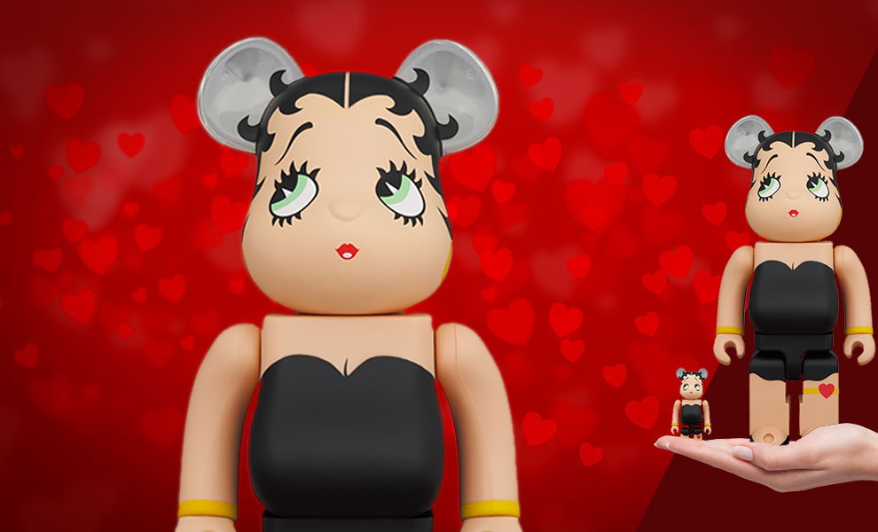 Gallery Feature Image of Be@rbrick Betty Boop (Black Version) 100% & 400% Bearbrick - Click to open image gallery