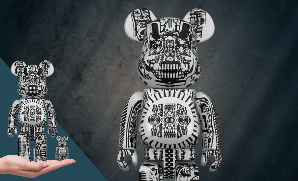 Be@rbrick H.R. Giger (White Chrome Version) 100% & 400% Collectible Set