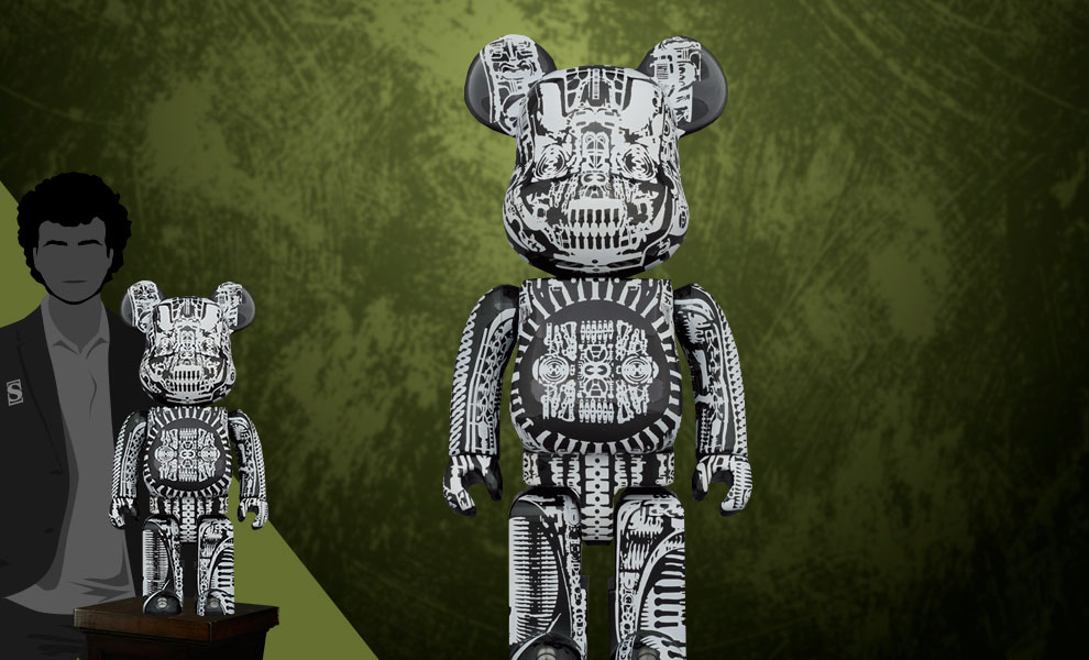 Be@rbrick H.R. Giger (Black Chrome Version) 1000% Collectible Figure by