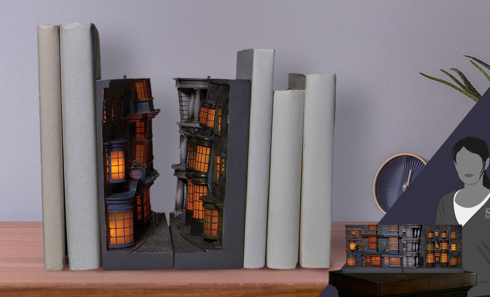 Gallery Feature Image of Diagon Alley Light Up Bookend Office Supplies - Click to open image gallery