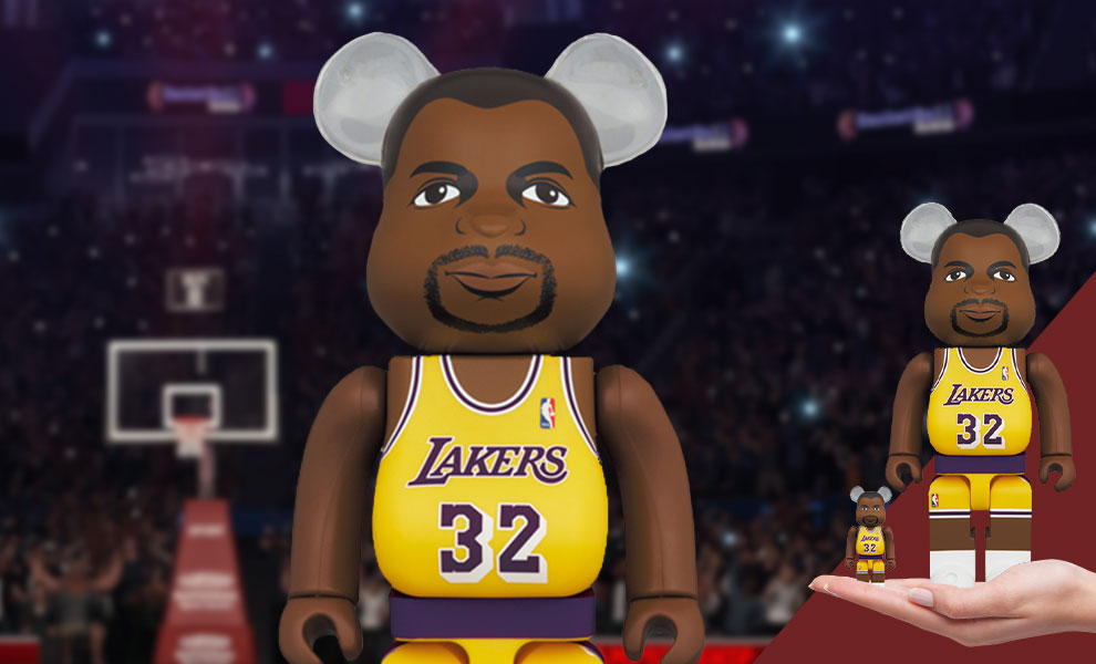 Gallery Feature Image of Be@rbrick Magic Johnson (Los Angeles Lakers) 100% and 400% Bearbrick - Click to open image gallery