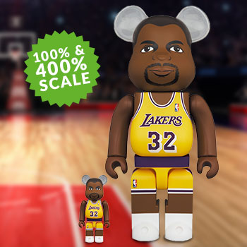 Be@rbrick Magic Johnson (Los Angeles Lakers) 100% and 400 