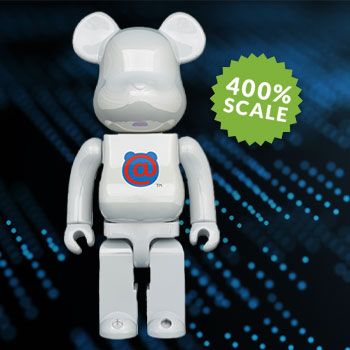 Be@rbrick 1st Model White Chrome 400% Collectible Figure by