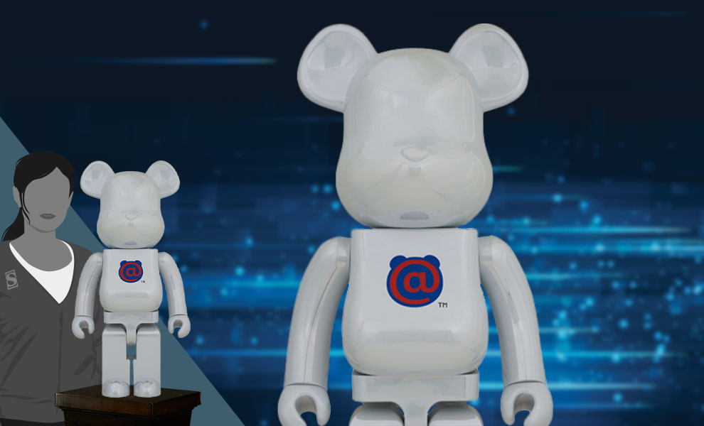 Be@rbrick 1st Model White Chrome 1000% Collectible Figure by Medicom Toy