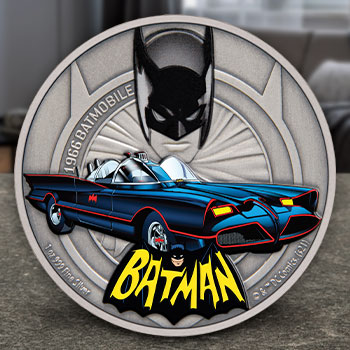 1966 Batmobile 1oz Silver Coin by New Zealand Mint | Sideshow