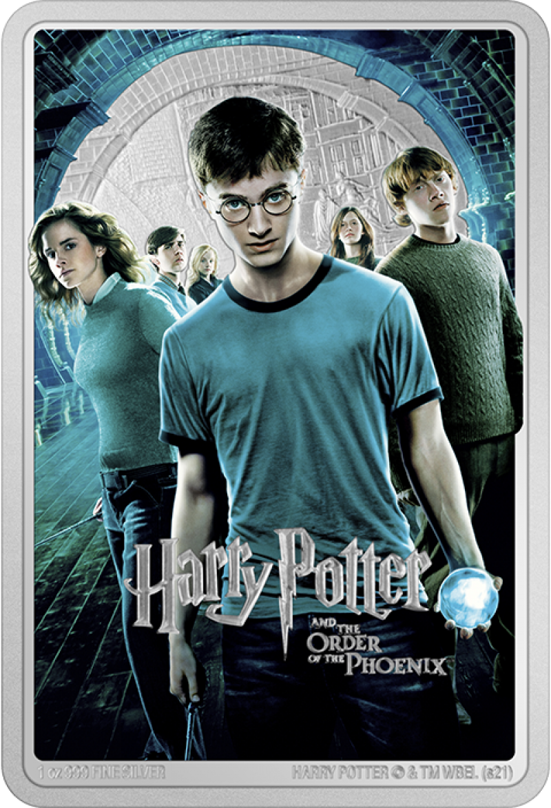Harry Potter and the Order of Phoenix Silver Coin Silver Collectible by New Zealand Mint