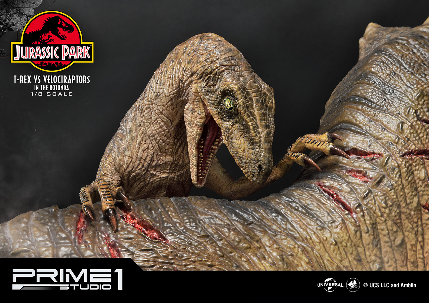 T Rex Vs Velociraptors In The Rotunda Diorama By Prime 1 Studio Sideshow Collectibles T Rex Vs Velociraptors In The Rotunda Diorama By Prime 1 Studio Sideshow Collectibles