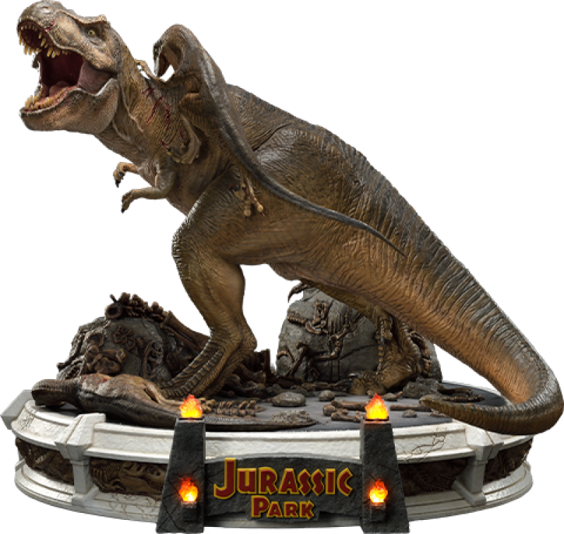 T-Rex Vs Velociraptors in the Rotunda Diorama by Prime 1 Studio
