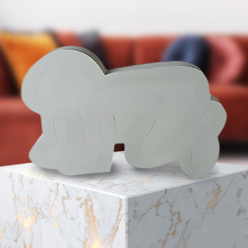 Keith Haring Radiant Baby (White Version) Statue by Medicom Toy