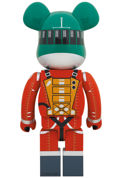 Be@rbrick Space Suit Green Helmet & Orange Suit Ver. 1000% Collectible  Figure by Medicom