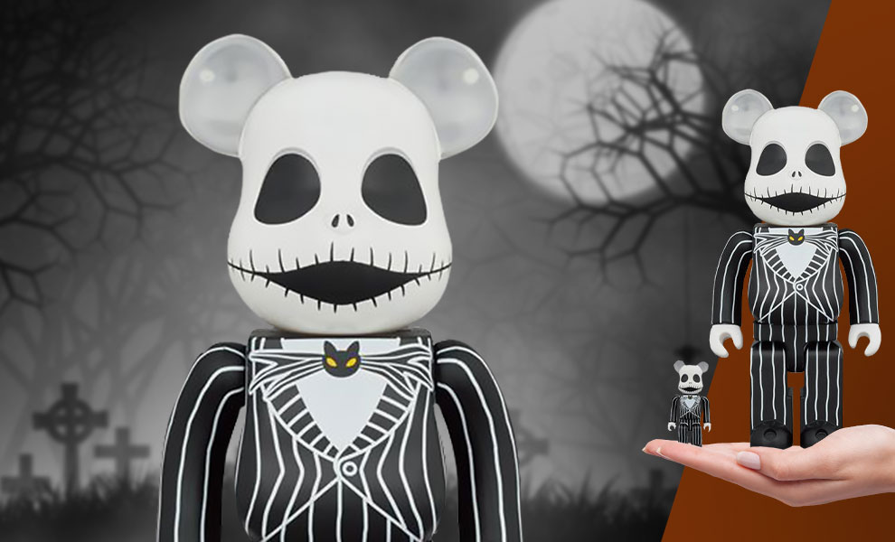 Be@rbrick Jack Skellington (2021) 100% & 400% Collectible Figure Set by