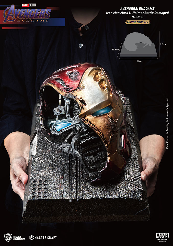 Iron Man Mark 50 Battle Damaged Helmet Statue | Sideshow Collectibles