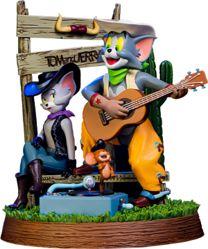Tom and Jerry Cowboy Statue