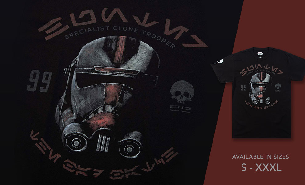 Bad Batch Hunter Black Tee Star Wars Apparel
