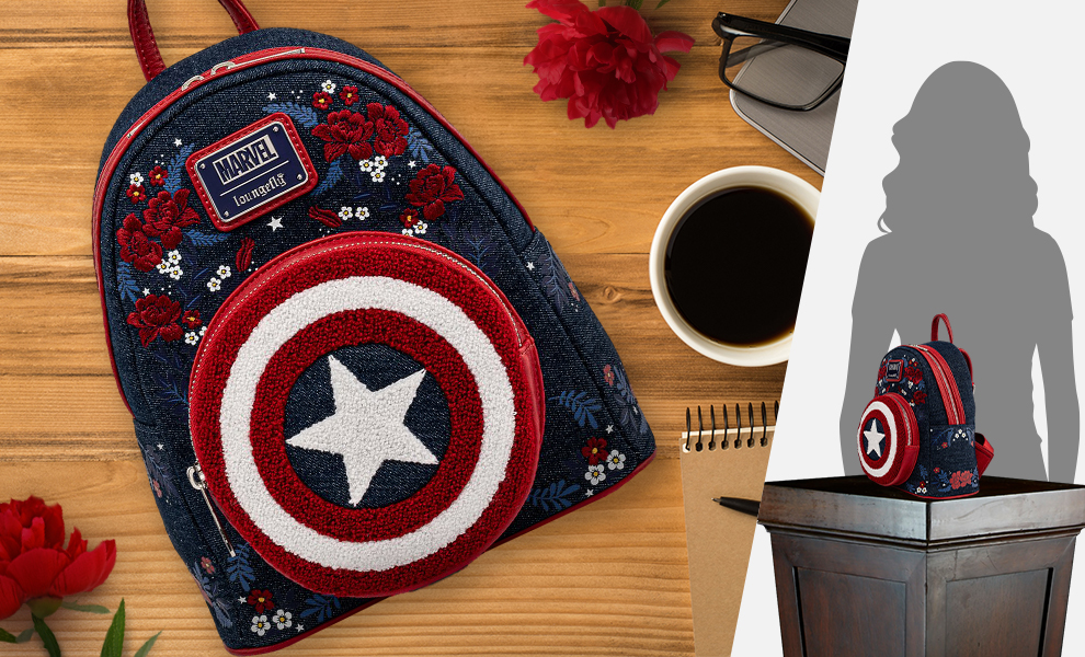 Gallery Feature Image of Captain America 80th Anniversary Mini Backpack Apparel - Click to open image gallery