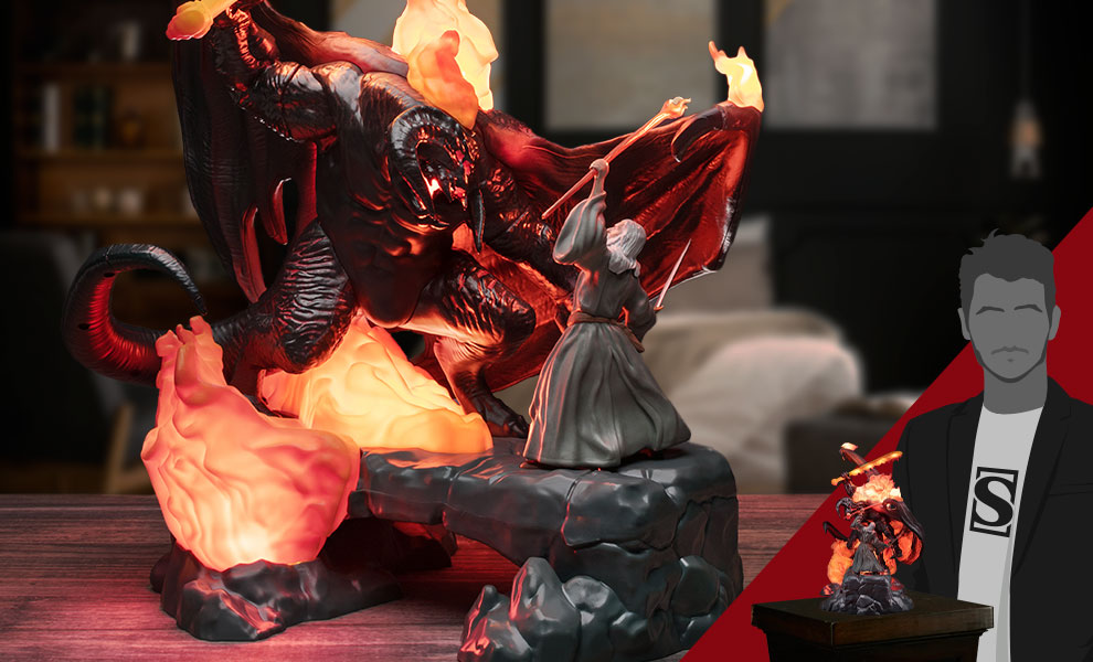 Gallery Feature Image of Balrog vs Gandalf Figural Light Collectible Lamp - Click to open image gallery
