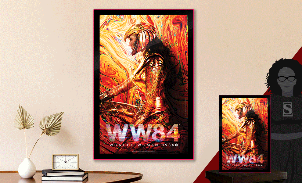 Gallery Feature Image of WW84 Wonder Woman LED Poster Sign (Large) Wall Light - Click to open image gallery