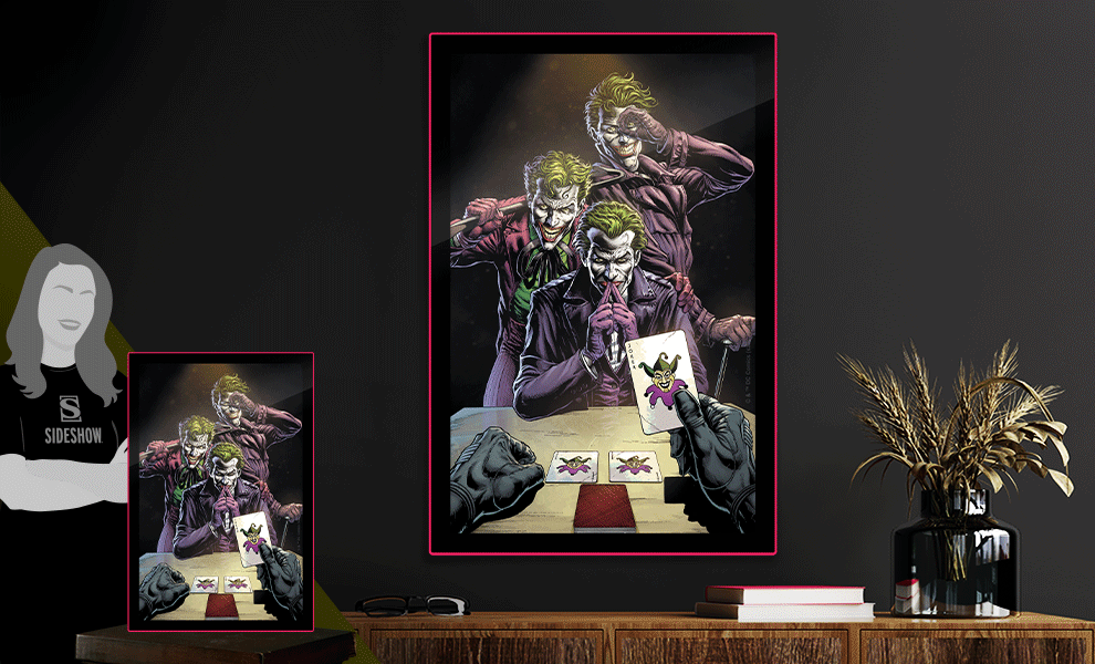 Three Jokers Comic Cover LED Poster Sign (Large) DC Comics Wall Light