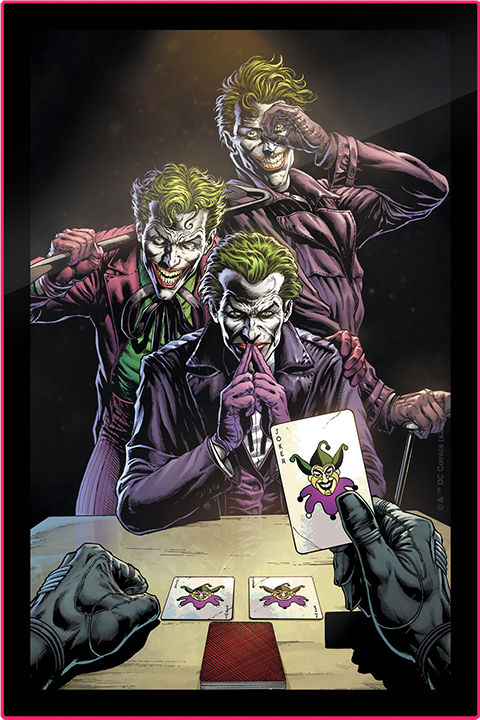 Three Jokers Comic Cover Led Poster Sign Sideshow Collectibles