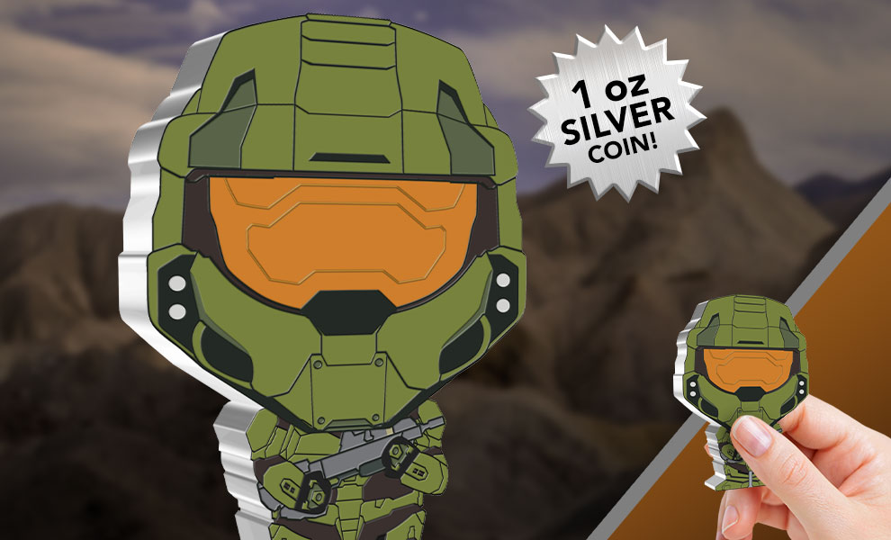 Gallery Feature Image of Master Chief 1oz Silver Coin Silver Collectible - Click to open image gallery
