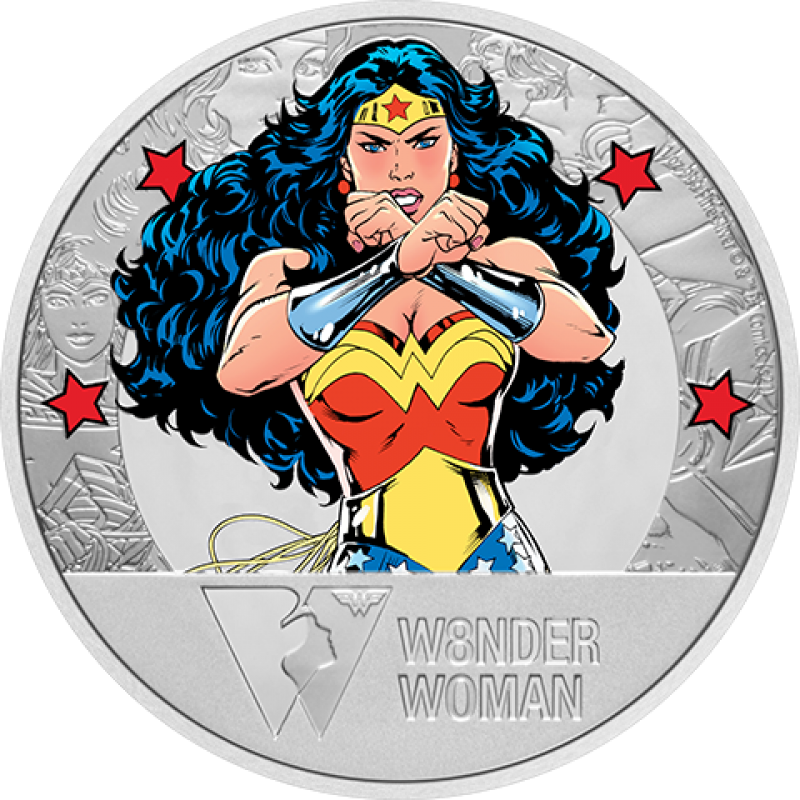Wonder Woman 80th Anniversary 1oz Silver Coin Silver Collectible by New Zealand Mint