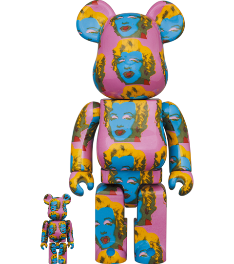 100% Bearbrick ~ Andy Warhol Be@rbrick Marilyn Monroe Ver Medicom 400% 
