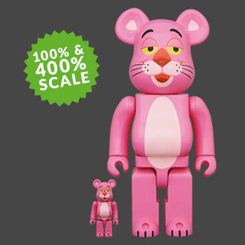 Be@rbrick Pink Panther 100% & 400% Collectible Figure Set by 