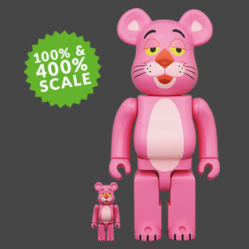 Be@rbrick Pink Panther 100% & 400% Collectible Figure Set by