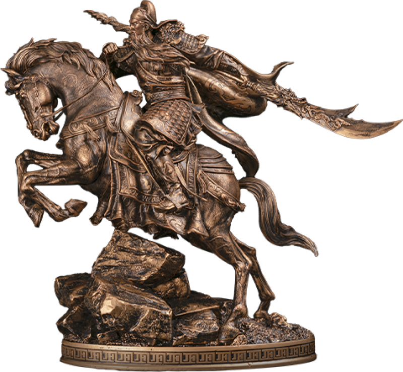 Three Kingdoms Generals Guan Yu Bronzed Statues by Infinity Studio