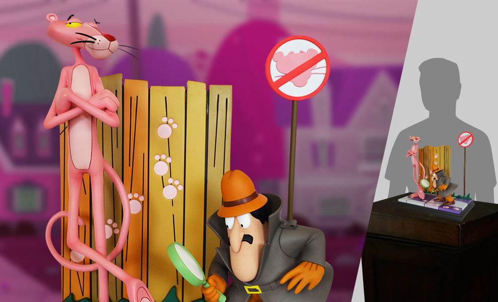 Gallery Feature Image of Pink Panther and the Inspector Statue - Click to open image gallery