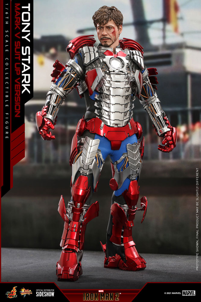 Tony Stark Mark V Suit Up Version Sixth Scale Collectible Figure By Hot Toys Sideshow Collectibles