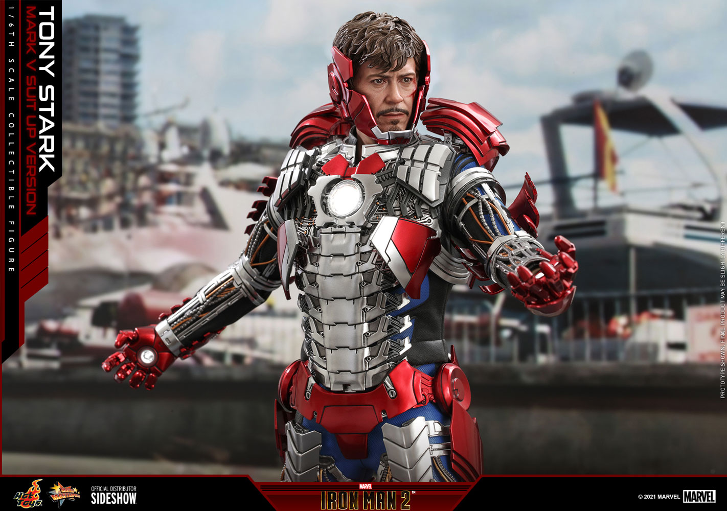 Tony Stark Mark V Suit Up Version Sixth Scale Collectible Figure By Hot Toys Sideshow Collectibles
