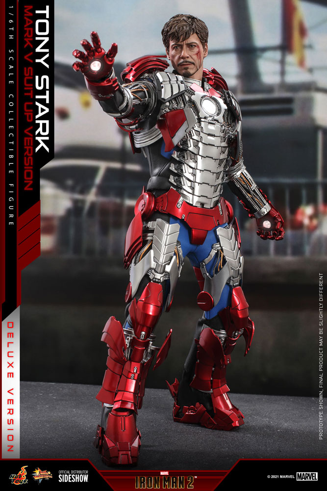 MK5 1/6 Iron Man Tony Stark Head Sculpt Robert Downey Jr For Hot Toys Body 