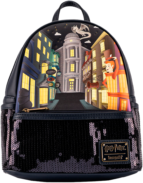 Loungefly Diagon Alley Sequin Mini Backpack Apparel