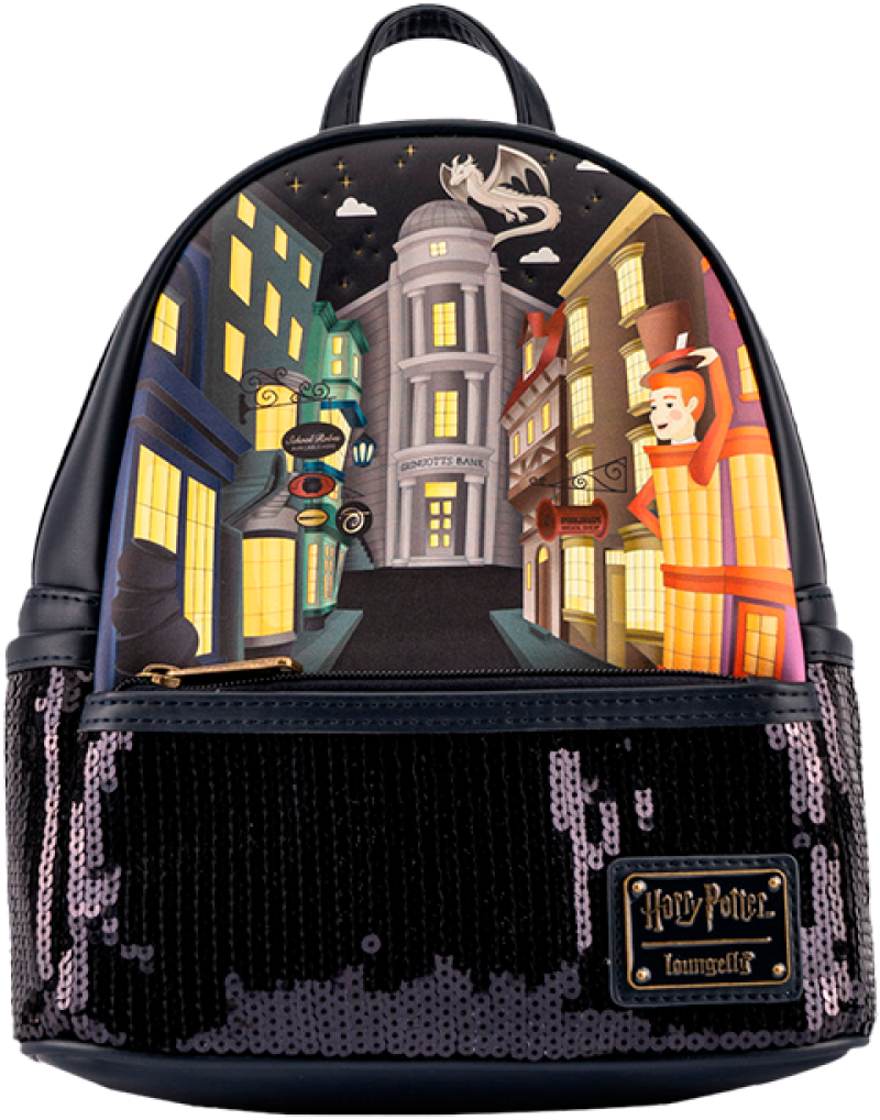 Diagon Alley Sequin Mini Backpack Backpack by Loungefly