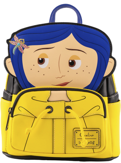 Coraline Raincoat Cosplay Mini Backpack Backpack