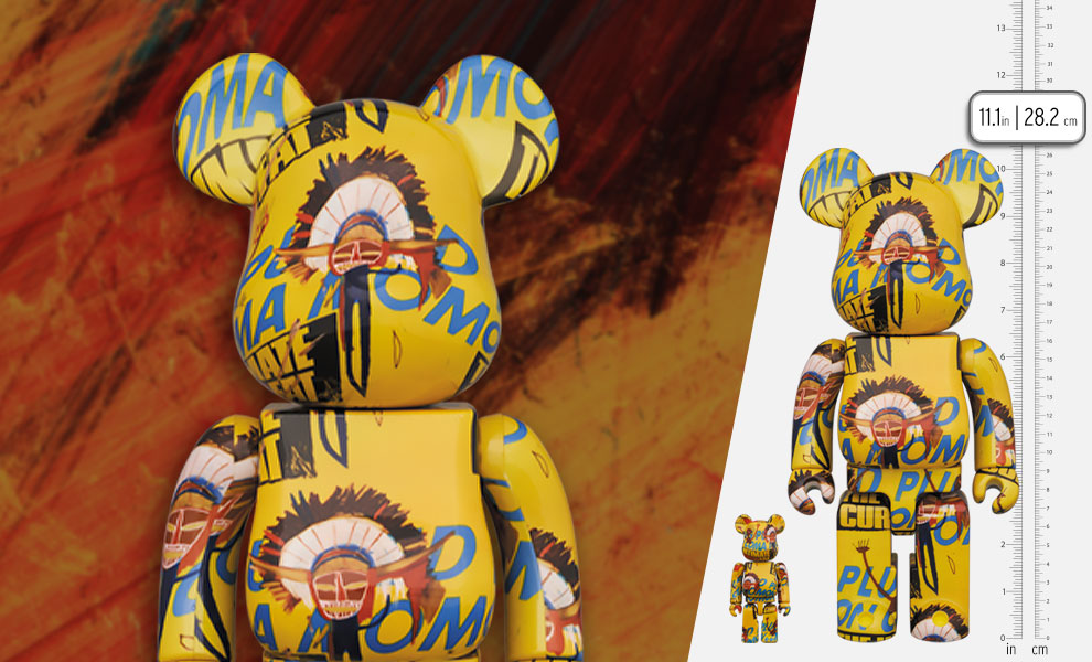 Gallery Feature Image of Be@rbrick Andy Warhol x Jean-Michel Basquiat #3 100% & 400% Bearbrick - Click to open image gallery