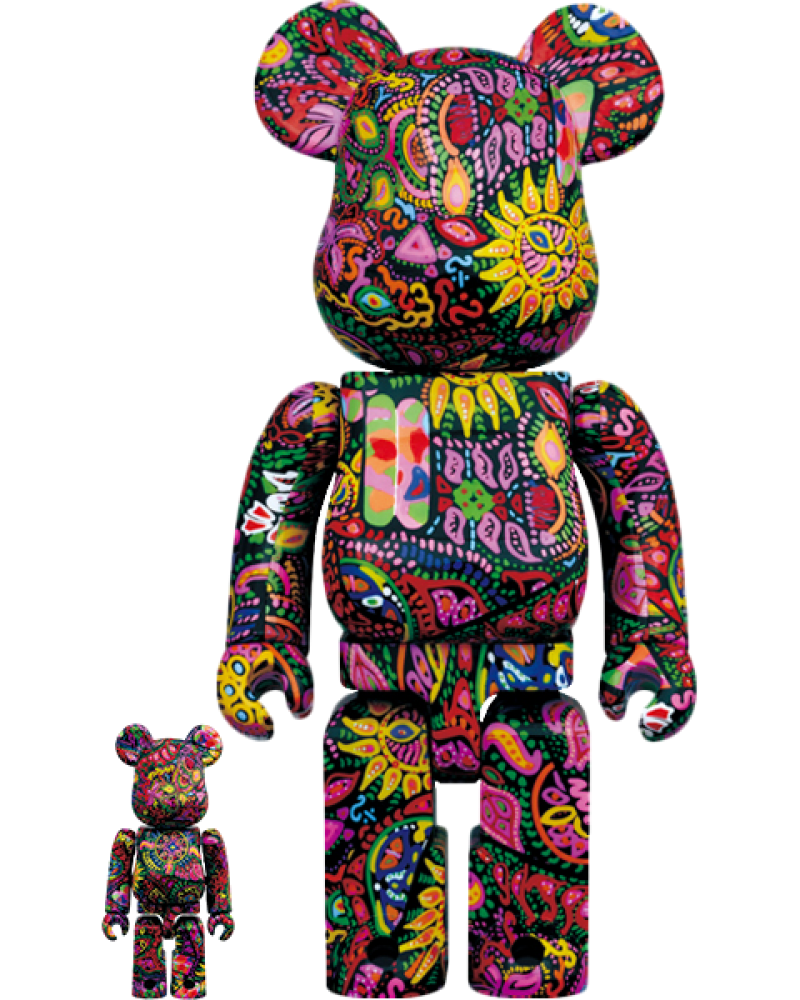 Be@rbrick Psychedelic Paisley 100% & 400% Designer Toy by Medicom Toy