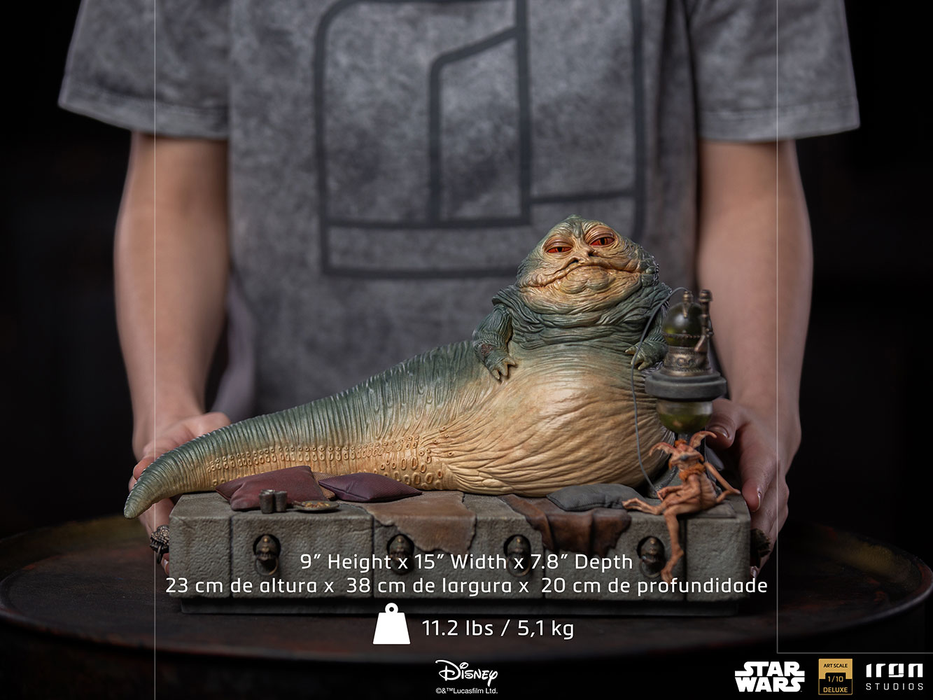 IRON STUDIOS : Star Wars: Return of the Jedi – Jabba the Hutt 1/10 Scale Deluxe Statue Jabba-the-hutt-deluxe_star-wars_gallery_60aeb129b0ee0