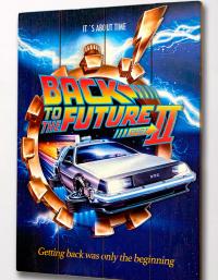 Gallery Image of Back to the Future II WOODART 3D “Flying Delorean” Wood Wall Art