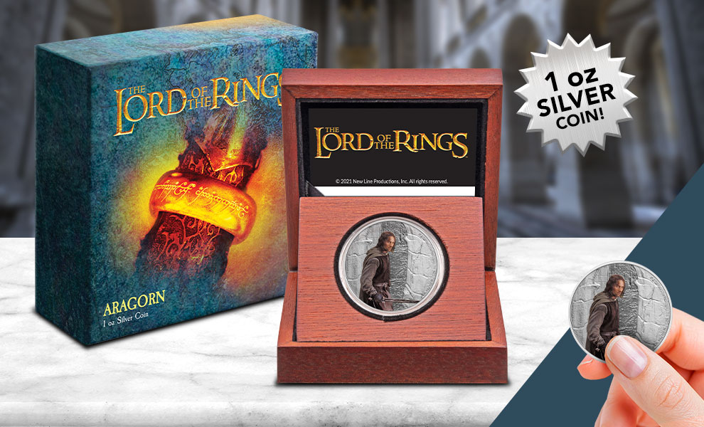 Aragorn 1oz Silver Coin The Lord of the Rings Silver Collectible