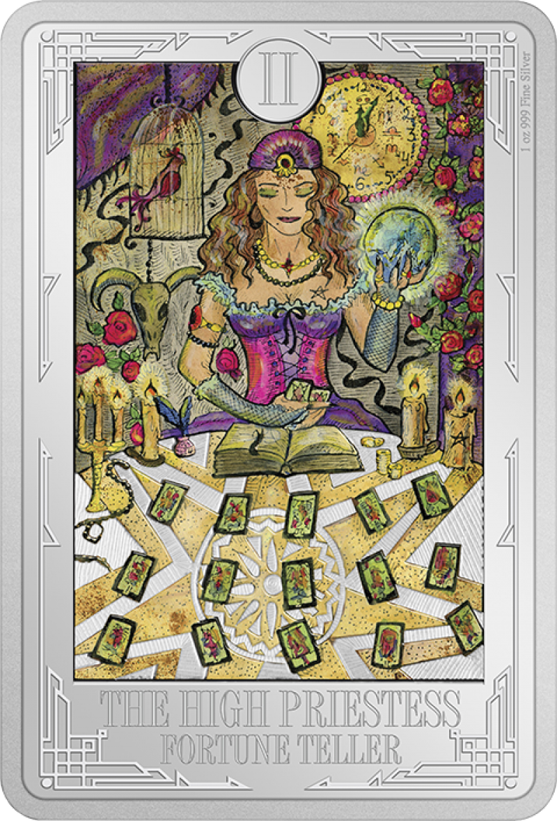 The High Priestess Silver Coin Silver Collectible by New Zealand Mint