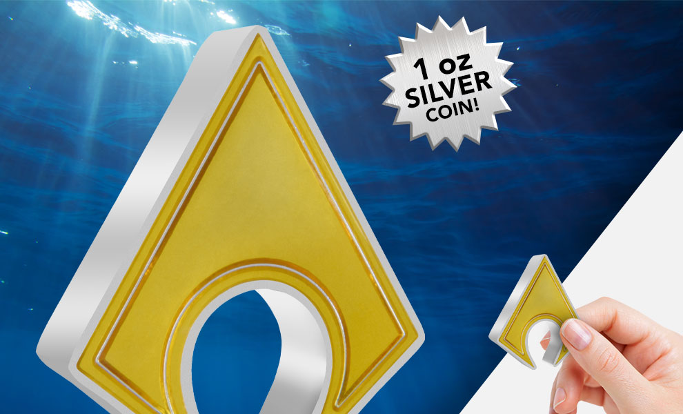 Aquaman Emblem 1oz Silver Coin by New Zealand Mint