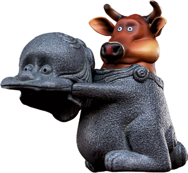 Teasie Beastie – Mr. Moo Figurine by Manas SUM