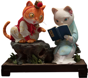 Bao and Dai Cat Figurine