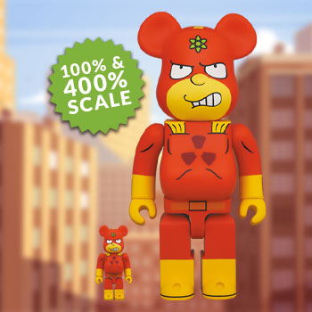 Bearbrick Radioactive Man 100% and 400% Collectible Figure Set by 